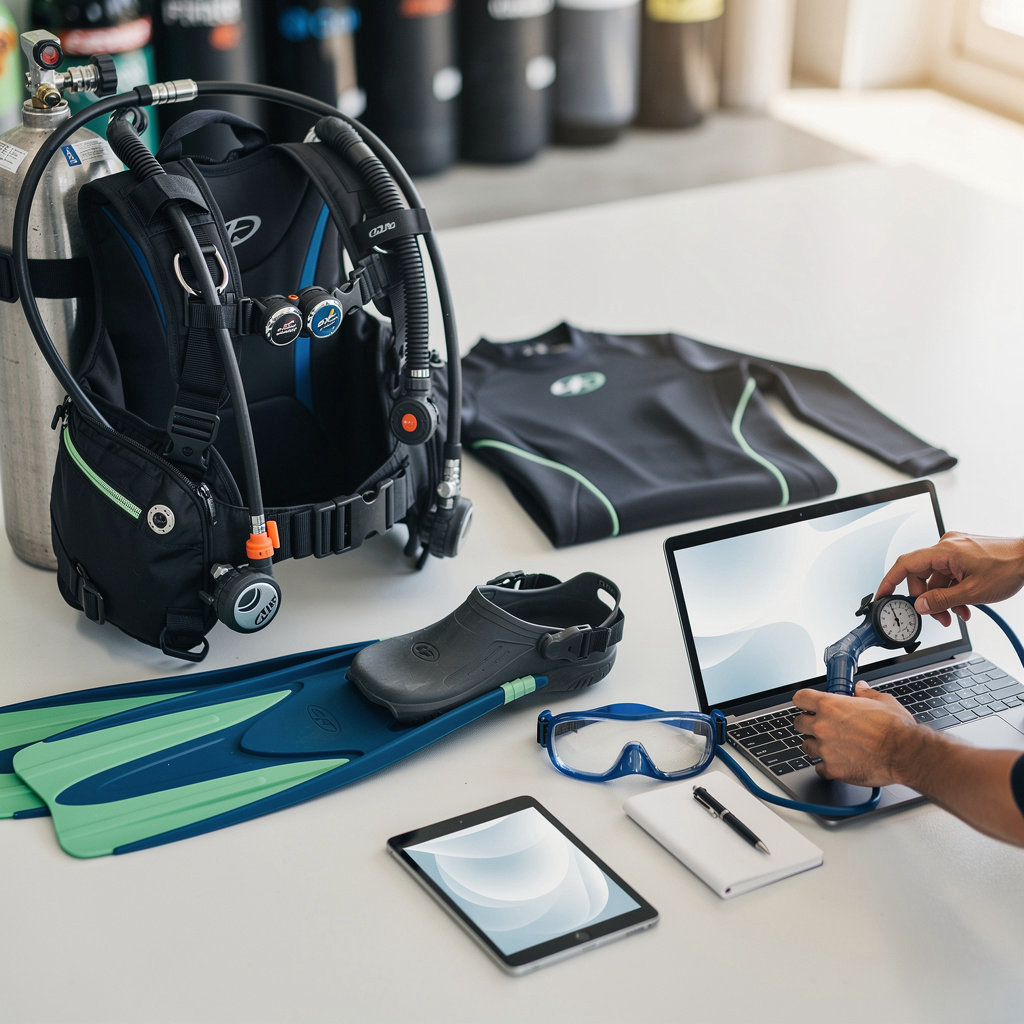 FROG Scuba complete scuba gear set and training equipment included in every course